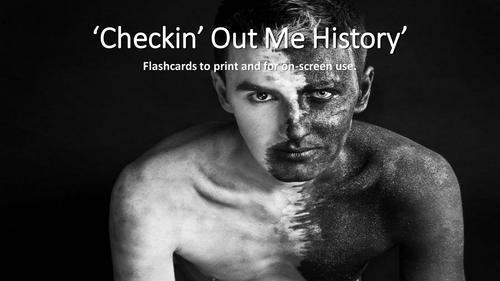 Checkin Out Me History Quote flashcards: For Print and Onscreen use with Instructions AQA English Li