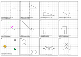 Identifying a mirror line Quiz & Reflection Worksheet (y=x ...