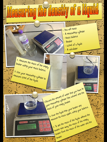 P 6.1 SEN Measuring the Density of Liquid (2018 exam) | Teaching Resources