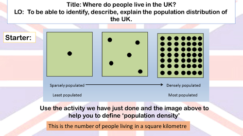 Population distribution of the UK | Teaching Resources