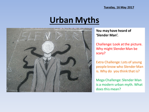 Urban Myths - Gothic Writing