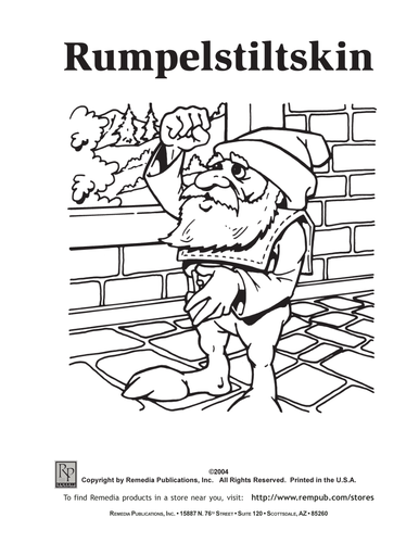 rumpelstiltskin coloring pages