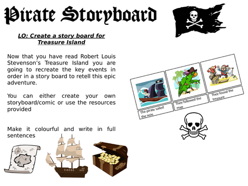 Treasure Island Literacy resource- Storyboard and timeline activity