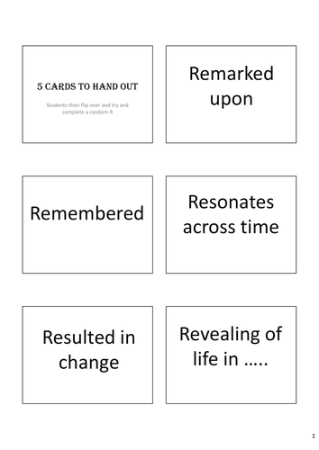 Historical Significance - The 5Rs Method | Teaching Resources
