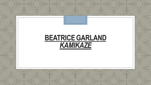 Beatrice Garland's 'Kamikaze'