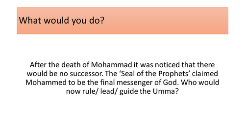 Edexcel B Muslim Beliefs 9-1 Sunni and Shia differences/ split