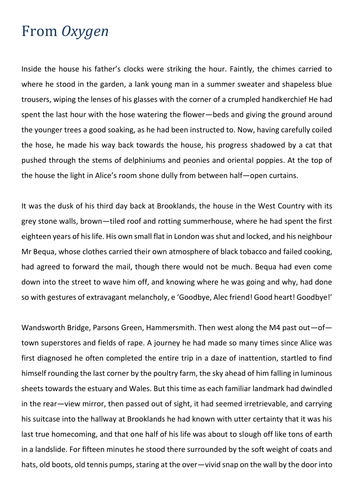 21st century fiction- bundle of 30 extracts (a) | Teaching Resources