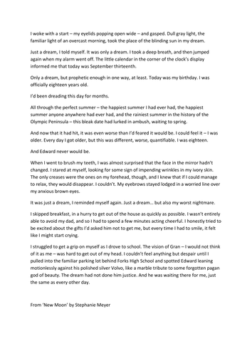 21st century fiction- bundle of 30 extracts (a) | Teaching Resources