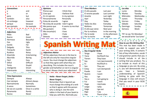 assignments word in spanish