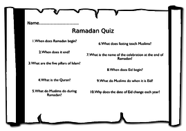 Ramadan Assembly / Lesson 2018 – Eid, presentation, activity