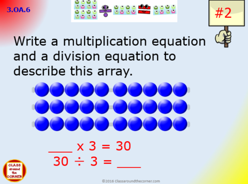 3 Oa 6 Grade 3 Math Interactive Test Prep Division As An Unknown Factor Problem Teaching Resources