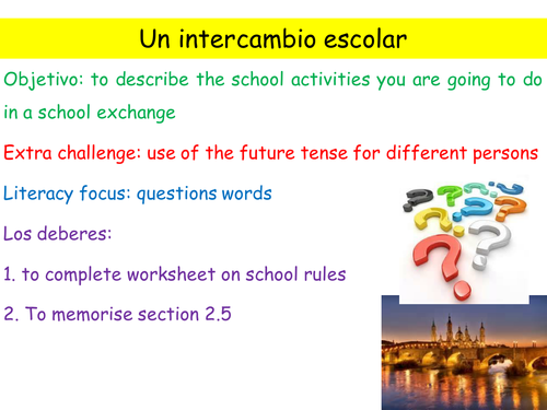 Y10 SPANISH VIVA MODULE 2: DESTINO ZARAGOZA