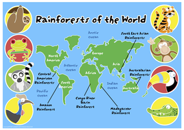 Rainforests Of The World Map Rainforests of the World Map Pack | Teaching Resources