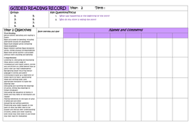 Year 2 Guided Reading Planner | Teaching Resources