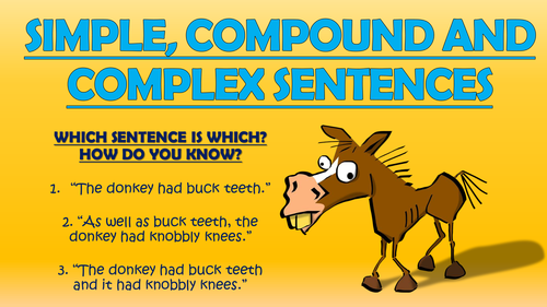 Simple, Compound and Complex Sentences!