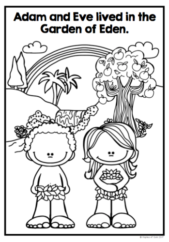 The Garden of Eden- The Adam and Eve Story- Colouring and Puzzle pages ...