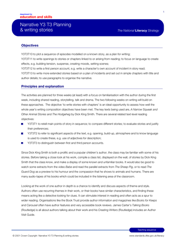 Literacy The Hodgeheg / Ofsted used graded Outstanging Lesson Plan, ppt ...