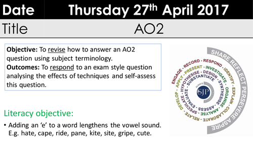 GCSE AO2'How is tension built' 2 lessons with A3 extract sheet ...