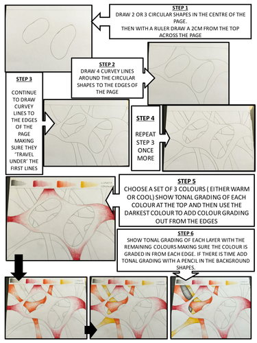Cell drawing - step by step drawing worksheet
