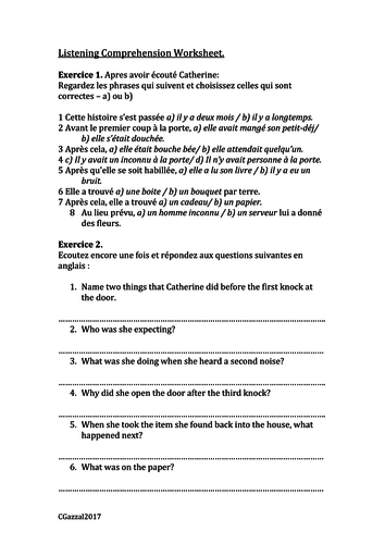 French GCSE – Une histoire mystérieuse – imperfect, perfect and ...