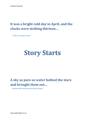 story start essay