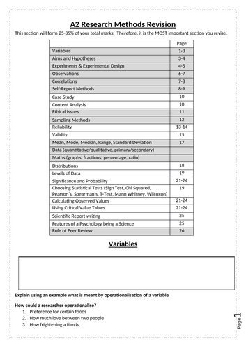 research methods work booklet