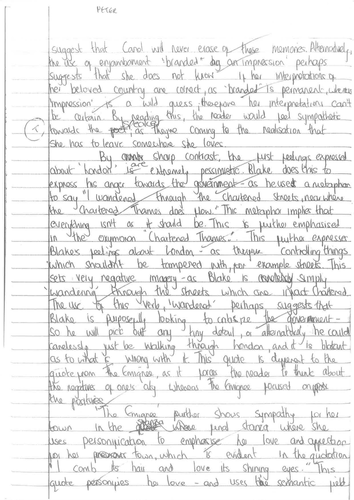 Power and Conflict place essay grade 6 - marked pupil work | Teaching ...