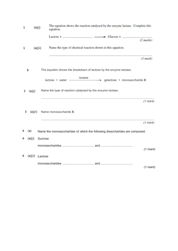 Mono, Di and Polysaccharides. Carbohydrates and lipids Biology 7401/7402