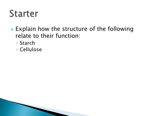 Food tests. Carbohydrates and lipids. A level Biology 7401/7402