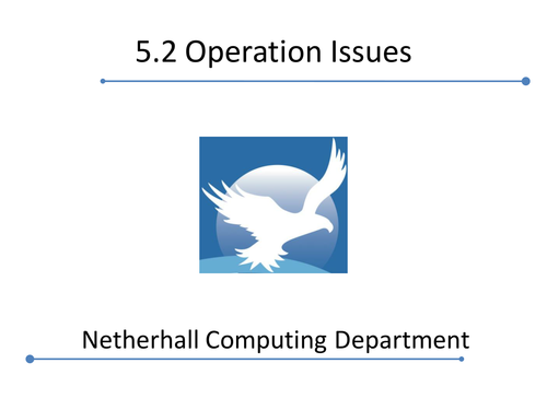 Cambridge Technicals 2016 L3 ICT - Operational Issues