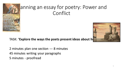 GCSE English Literature: Comparative Poetry for Power and Conflict
