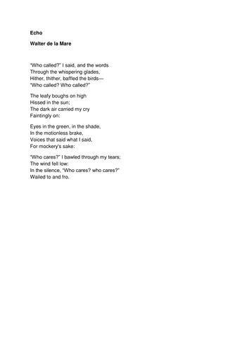 Unseen Poetry and Unseen Comparison lessons using 'The Way Through the