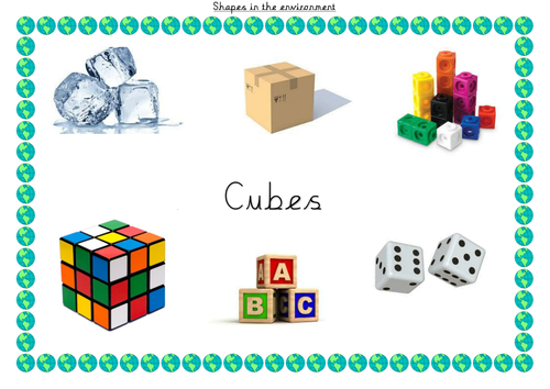 3D shapes in the environment posters- Boring Boring font | Teaching  Resources