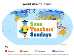 Climate Zones Map KS2 Lesson Plan, Worksheet and Map | Teaching Resources