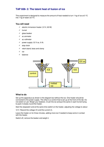 Lesson Plan and Activities on Latent Heat | Teaching Resources