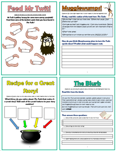 The Twits - Roald Dahl - KS1 Comprehension Activities Booklet!