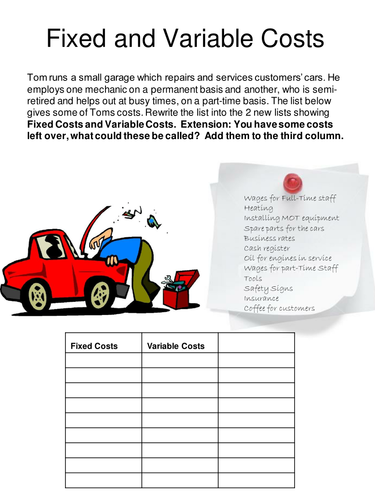 Fixed and Variable Costs