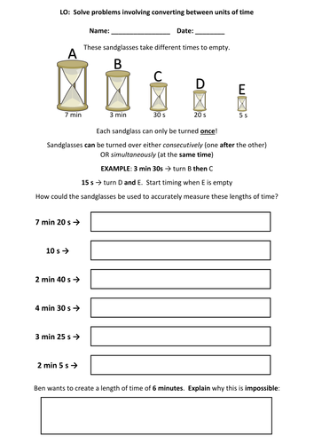 ks2 time problem solving teaching resources