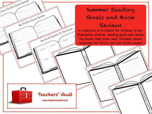 Summer Reading Goals and Book Reviews | Teaching Resources