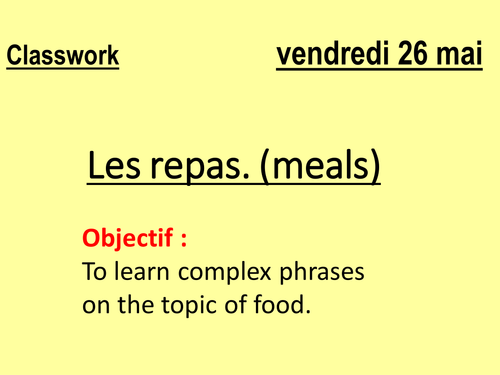 Ma routine alimentaire. | Teaching Resources
