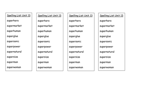 Year 3 Spelling Lists | Teaching Resources