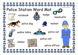 Image result for police station word mat