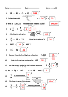 Year 6: Mental Arithmetic Tests | Teaching Resources