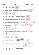 Year 6: Mental Arithmetic Tests | Teaching Resources