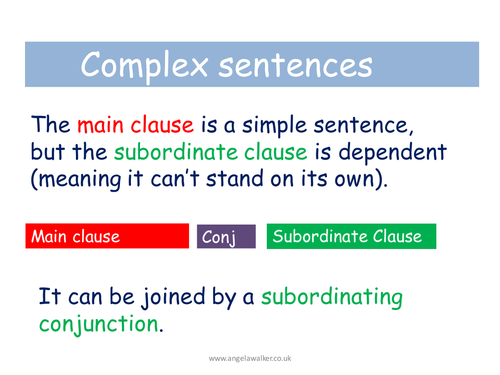 SPaG - Complex sentences PowerPoint | Teaching Resources