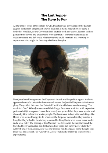 The Last Days of Jesus' life | Teaching Resources