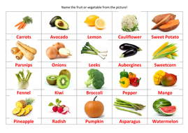 Kids Quiz - Name the Fruit &amp; Veg! | Teaching Resources