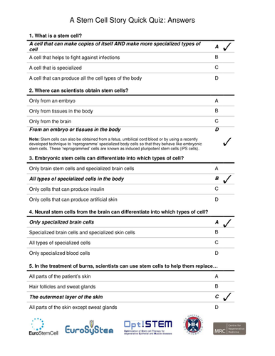 Lesson 4 Stem Cells AQA Trilogy GCSE (9-1) 4.1 Cell Biology | Teaching ...