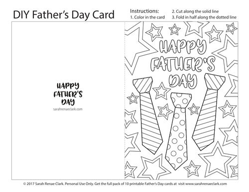 father s day printable coloring cards 10 pack 10 father s day cards to print and color teaching resources
