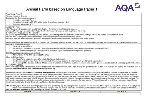 animal farm essay questions gcse aqa